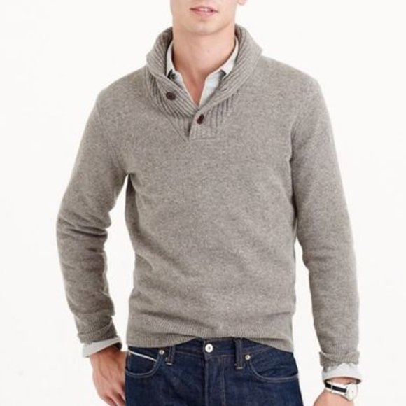 J. Crew Other - J. Crew 100% Lambswool Shawl Collar Sweater Med